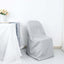 Polyester Slip On Folding Chair Covers Silver - Stain-Resistant Reusable Durable Fabric