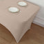 Stretch Spandex 96"x30" Rectangle Table Cover Nude - Durable Form-Fitting Tablecloth