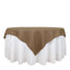 Polyester 70"x70" Table Overlay Square Tablecloth Taupe - Wrinkle-Resistant & Durable Table Cover
