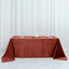 Premium Velvet 90"x132" Rectangle Tablecloth Terracotta (Rust) - Reusable Soft & Seamless Table Cover