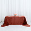 Premium Velvet 90"x156" Rectangle Tablecloth Terracotta (Rust) - Reusable Soft & Seamless Table Cover