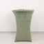 Crushed Velvet Spandex 30" Round Cocktail Table Cover Sage Green Smooth Highboy Tablecloth