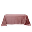 Premium Velvet 90"x132" Rectangle Tablecloth Dusty Rose - Reusable Soft & Seamless Table Cover