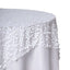 Sequin 72"x72" Table Overlay Square Tablecloth White - Big Payette Design for Classy Celebrations