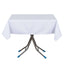 Premium Polyester 54"x54" Square Tablecloth White - Stain and Wrinkle-Resistant 220GSM Finish for Weddings & Events