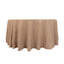 Premium Polyester 120" Round Tablecloth Nude - Seamless 220GSM Wrinkle-Resistant Table Cover