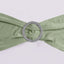5 Pack Stretch Spandex Chair Sashes Dusty Sage Green - Reusable Chair Bands with Silver Diamond Ring Slide Buckle 5"x14"