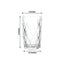 6-Pack Whiskey Glasses Clear Textured Crystal Cut Design with Heavy Base - Highball Tumblers for Parties & Events 12oz 5"