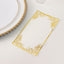 50-Pack Paper Dinner Napkins White with Gold Foil Lace Design 2 Ply - European Style Napkins for Parties 8"x4"