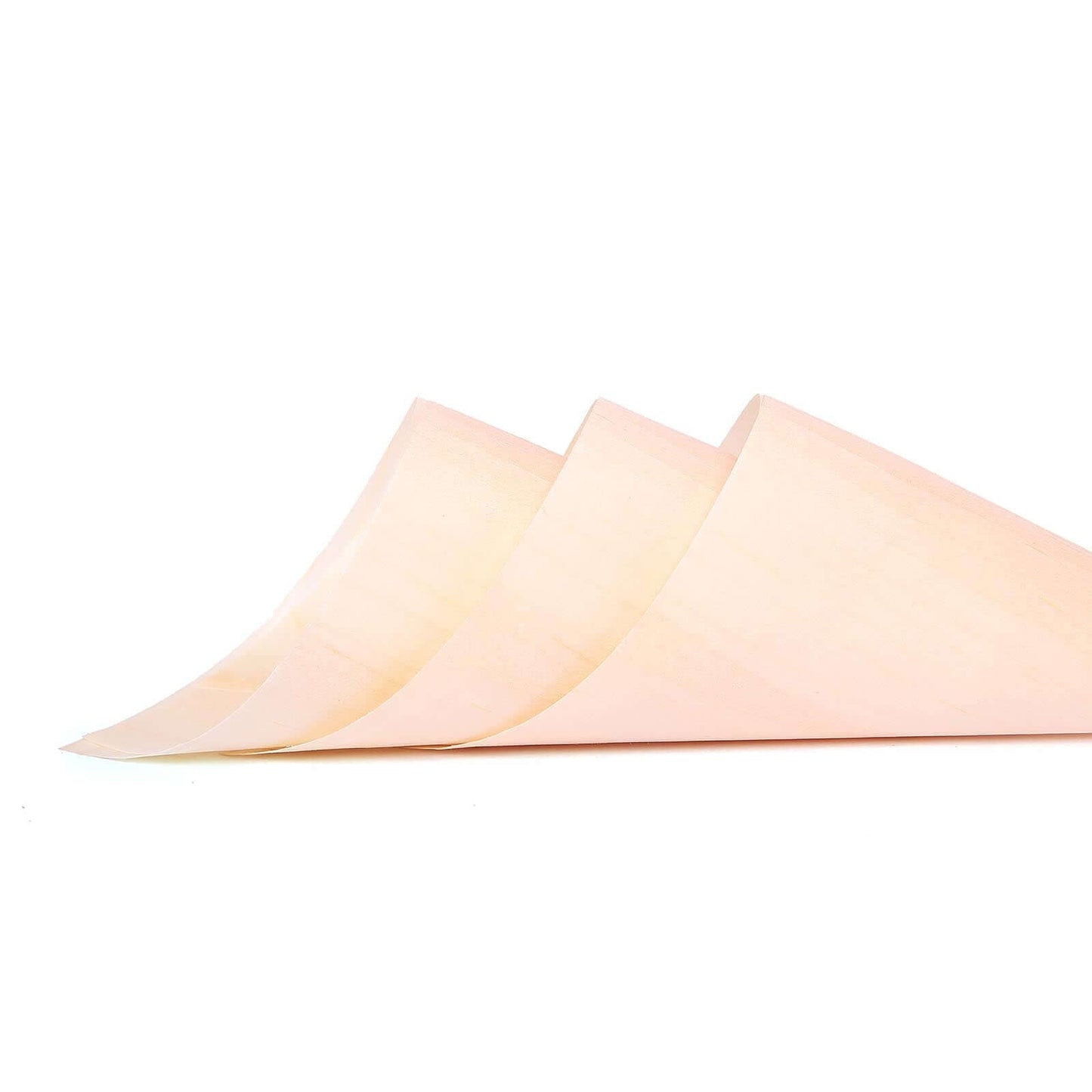 50-Pack Pine Wood Food Cones Eco Friendly Natural Disposable Design - 100% Biodegradable Tasting Serving Cones 6"