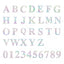 4 Pack 5" Iridescent Alphabet Symbol "&" Sticker Banners, Customizable Stick On Letters