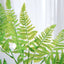 2 Stems 19" Green Artificial Boston Fern Leaf Plant Indoor Faux Spray