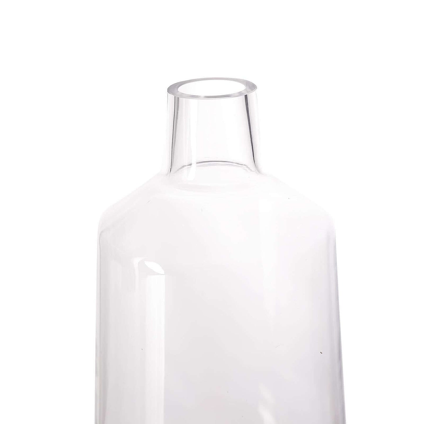 2-Pack Glass Bud Vases Tapered Neck Design Clear - Stylish Floral Table Centerpieces 12"