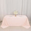 Scuba Rectangular 90"x132" Tablecloth Blush - Wrinkle Free, Stain Resistant & Seamless Table Cover