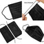 50 Pack 3 Ply Black Disposable Face Mask Non Woven Mask with Ear Loop