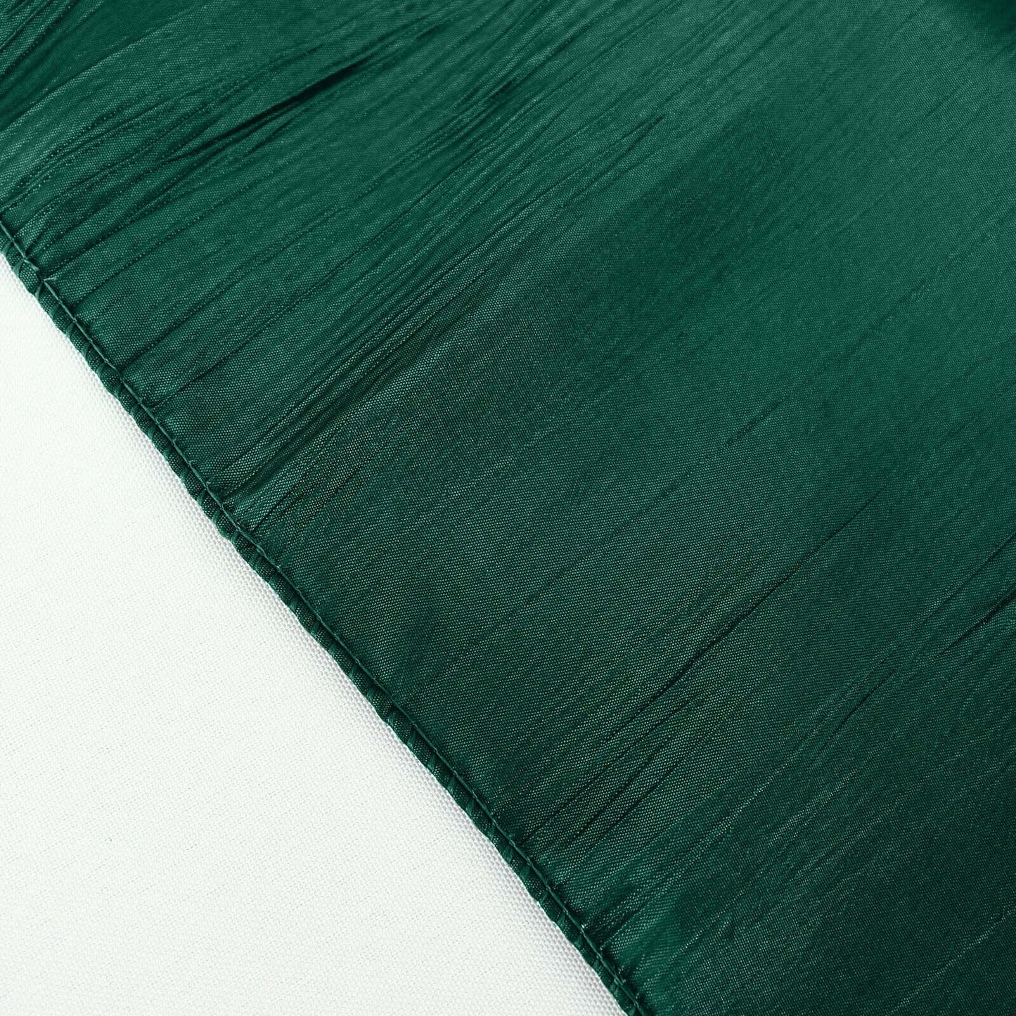 Taffeta 60"x102" Rectangle Tablecloth Hunter Emerald Green - Accordion Crinkle Table Cover