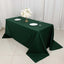 Scuba Rectangular 90"x132" Tablecloth Hunter Emerald Green - Wrinkle Free, Stain Resistant & Seamless Table Cover