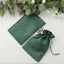 12 Pack 6"x9" Hunter Emerald Green Satin Wedding Party Favor Bags, Drawstring Pouch Gift Bags