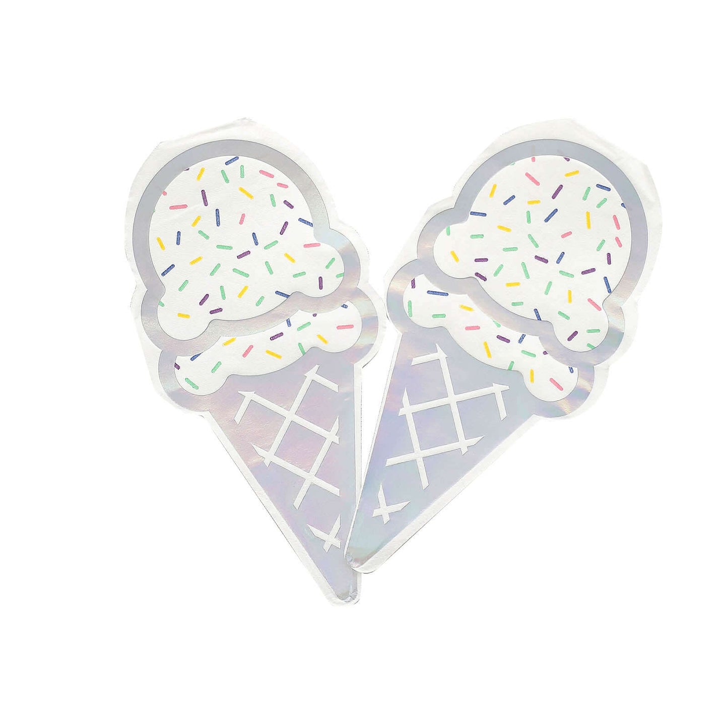 20-Pack Paper Cocktail Napkins with Cone Design - Unique Disposable Napkins for Parties 12"x6"