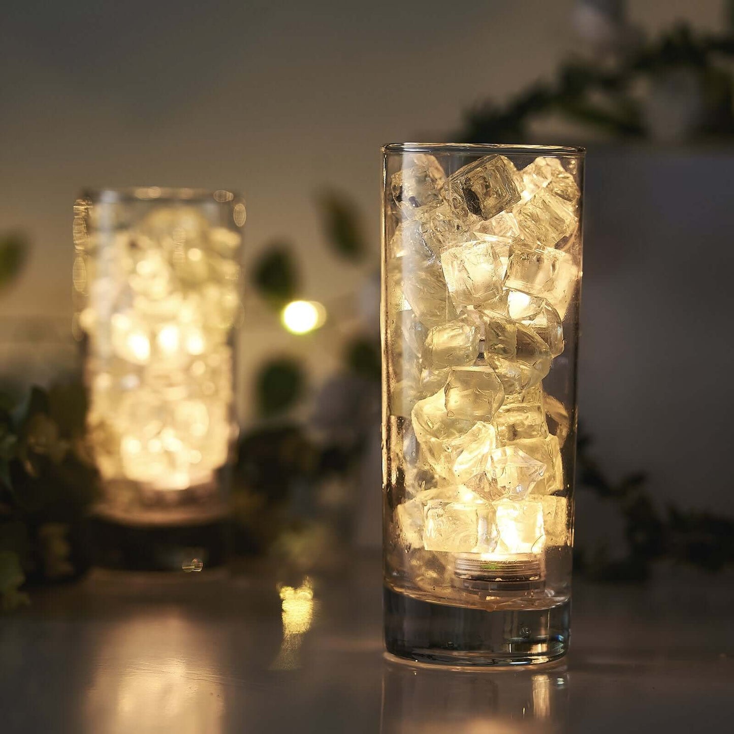 12-Pack LED Lights Flower Design - Submersible Waterproof Warm White Battery Operated