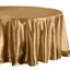 Satin 108" Round Tablecloth Gold - Smooth and Lustrous Table Cover for Weddings & Events