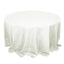 Fire Retardant Premium Polyester 132" Round Tablecloth Ivory - High-Performance Seamless Table Cover