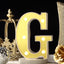 3D Marquee Letter "G" Warm White 6 LED Lights Gold - Chic Light-Up Decor for Events 6"
