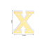 3D Marquee Letter "X" Warm White 5 LED Lights Gold - Chic Light-Up Decor for Events 6"