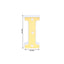 3D Marquee Letter "I" Warm White 3 LED Lights Gold - Chic Light-Up Decor for Events 6"