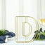 8" Tall Gold Freestanding 3D Decorative Wire Letter, Wedding Centerpiece - D