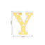 3D Marquee Letter "Y" Warm White 6 LED Lights Gold - Chic Light-Up Decor for Events 6"