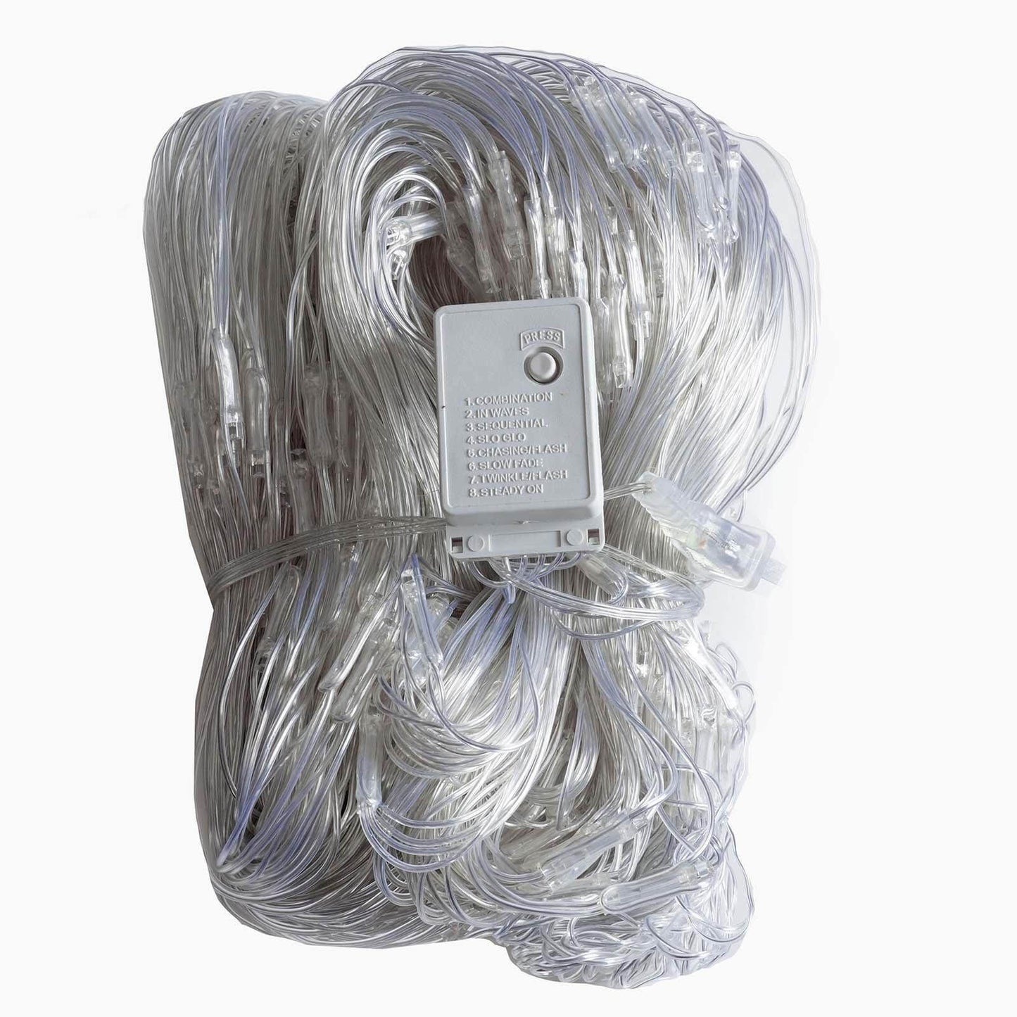 20ftx10ft White 600 LED Fish Net Lights, Fairy String Lights With 8 Modes