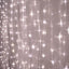 20ftx10ft White Sheer Organza w Warm LED Lights Decorative Curtain Panel