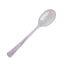 25-Pack Plastic Spoons Transparent Blush Glitter Classic Heavy Duty - Decorative Disposable Tableware 7"