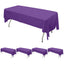 5-Pack Plastic Table Covers Purple Rectangle - Reliable PVC Disposable Covers for Gatherings 54"x108"