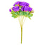 2 Bushes 18" Real Touch Purple Artificial Rose Flower Bouquet, Silk Long Stem Flower Arrangements