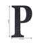 Decorative Rhinestone Alphabet "P" Letter Stickers, Glitter Adhesive Craft Letters Black DIY Sparkle Embellishments 6"