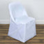 10 Pack Polyester Chair Covers for Folding Chairs White - Wrinkle-Free Stain-Resistant Slip-On Design for Events