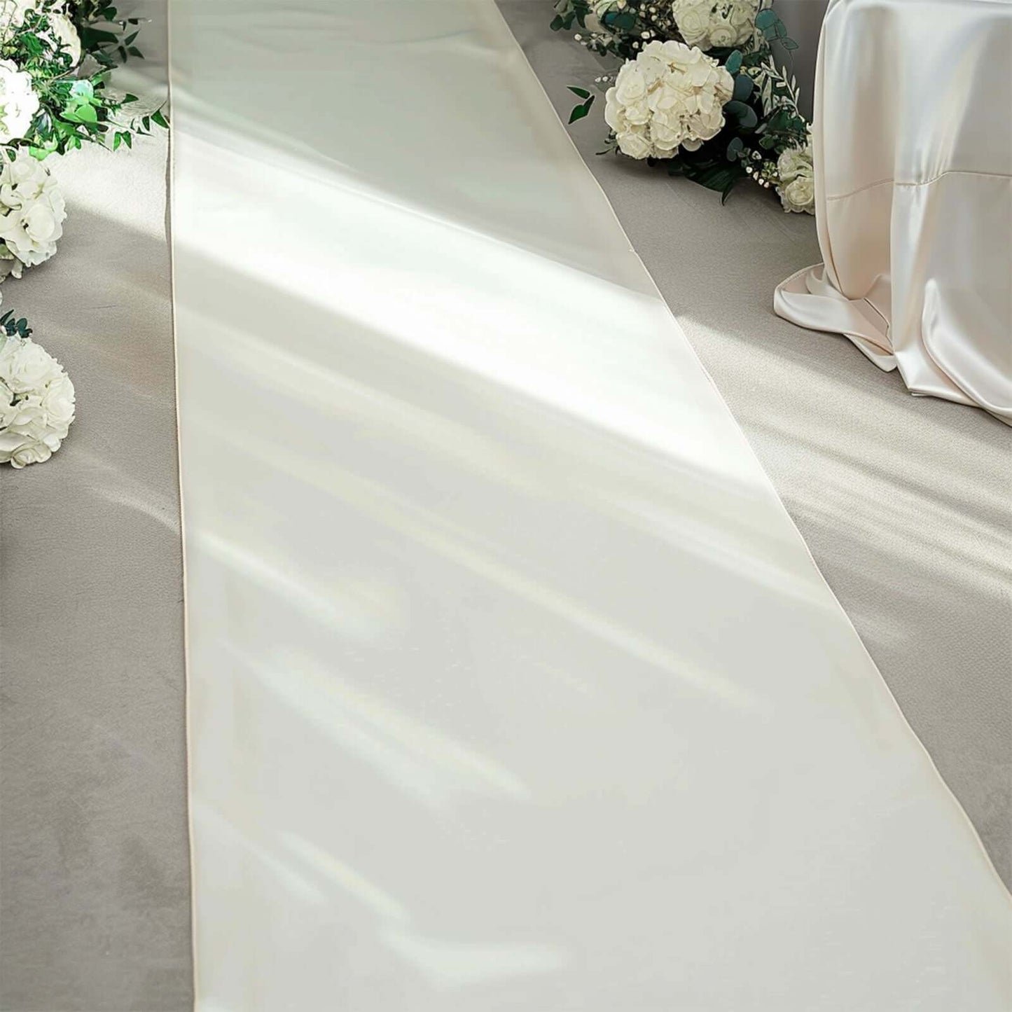 40"x100ft Ivory PVC Aisle Runner