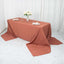 Premium Polyester 90"x156" Rectangle Tablecloth Terracotta (Rust) - Seamless 220GSM Stain-Resistant Table Cover