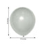 10 Pack 18" Matte Pastel Silver Helium or Air Latex Party Balloons