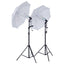 1200W White Umbrella Continuous Lighting Photo Video Studio Kit With Soft Box Reflectors and Muslin Chromakey Backgrounds