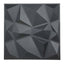 12 Pack 20"x20" Matte Black 3D Texture PVC Diamond Design Wall Tiles, Stick On Waterproof Wall Panels