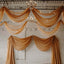5ftx32ft Gold Chiffon Curtain Panel, Durable Flame Resistant Backdrop Ceiling Drapery With Rod Pocket