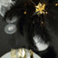 Table Lamp Ostrich Feather Design Black LED Battery Operated - Cordless Wedding Centerpiece 15"