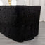 Payette Sequin 21ft Table Skirt Black - Dual Layered Satin Table Cover