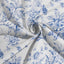 Polyester 70"x70" Square Tablecloth White - Blue French Toile Pattern for Sophisticated Settings