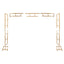 6ftx8ft Gold Rectangular Arbor - Freestanding 6' High Over the Table Stand, Backdrop Stand with Double Frame for Floral Balloon DÃ©cor