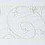 5 Pack Organza Chair Sashes with Satin Leaf Embroidery Apple Green - Reusable Sheer Design 7"x108"