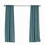 2 Pack Handmade Light Blue Faux Linen Curtains 52"x84", Curtain Panels With Chrome Grommets